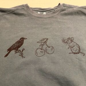 Comfort Colors Gray Graphic Sweatshirt -L